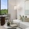 a living room with a large window